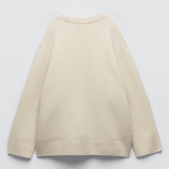 Zara Merino Wool Sweater, S-M, Color: Ecru - Picture 7 of 16